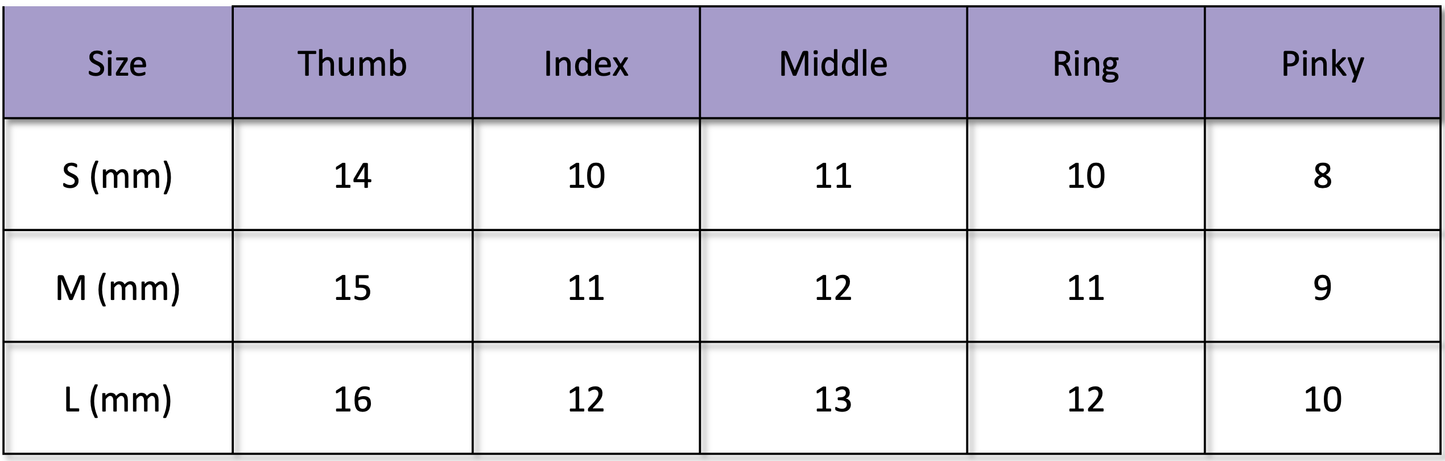 Wearable Press-on Nails Violet Flowers & Hulu - Size S