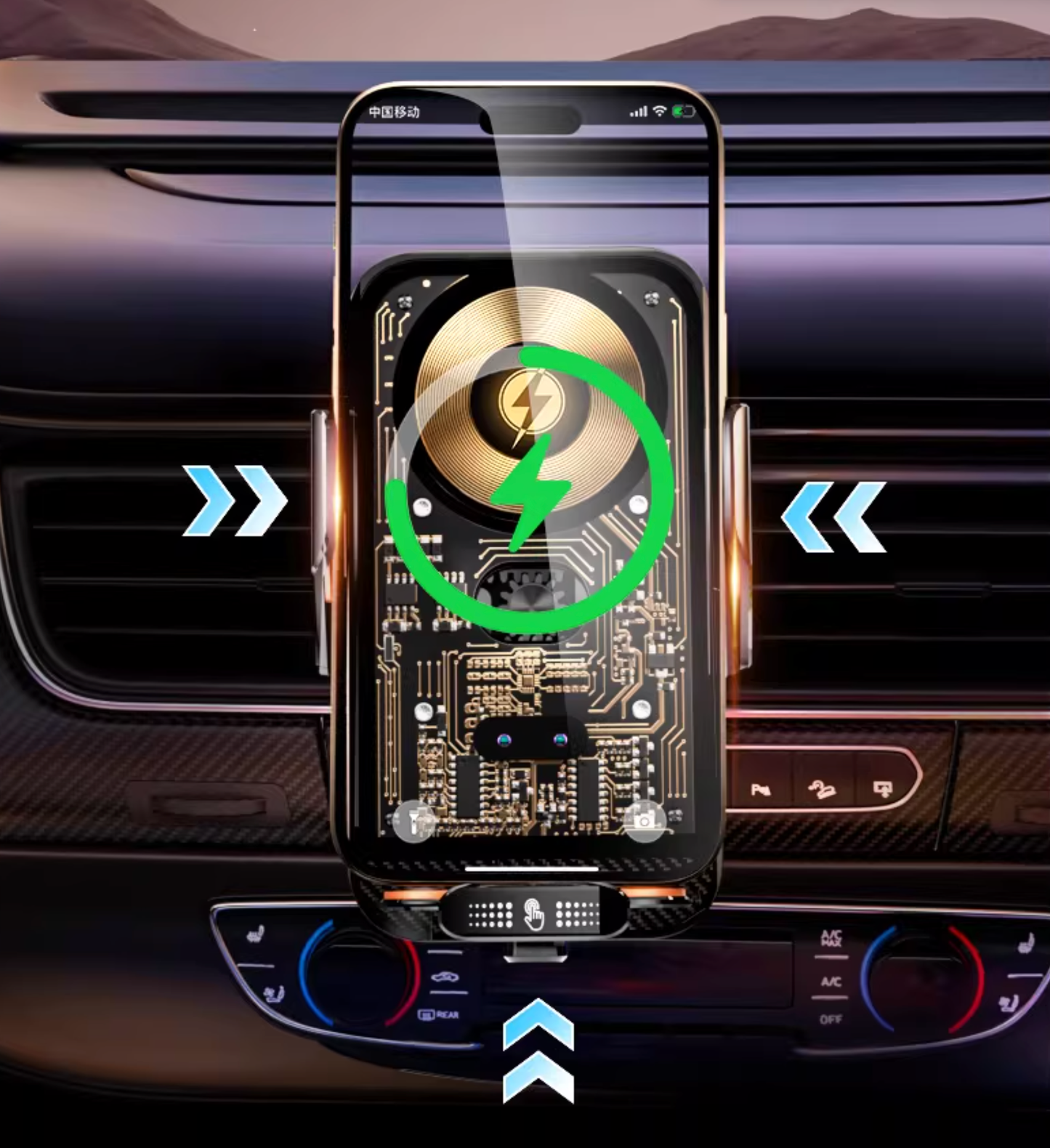 3-in-1 Magnetic Car Mount with 66W Fast Charge & 15W Wireless Charging