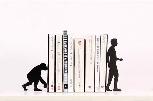 ”Evolution Theory“ Bookends - Desktop Decoration, Ideal for Bookworms