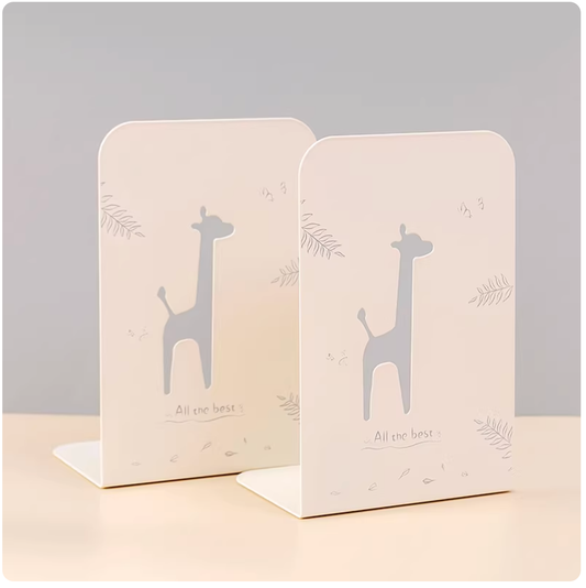 Hollow Giraffe Bookends - Beige