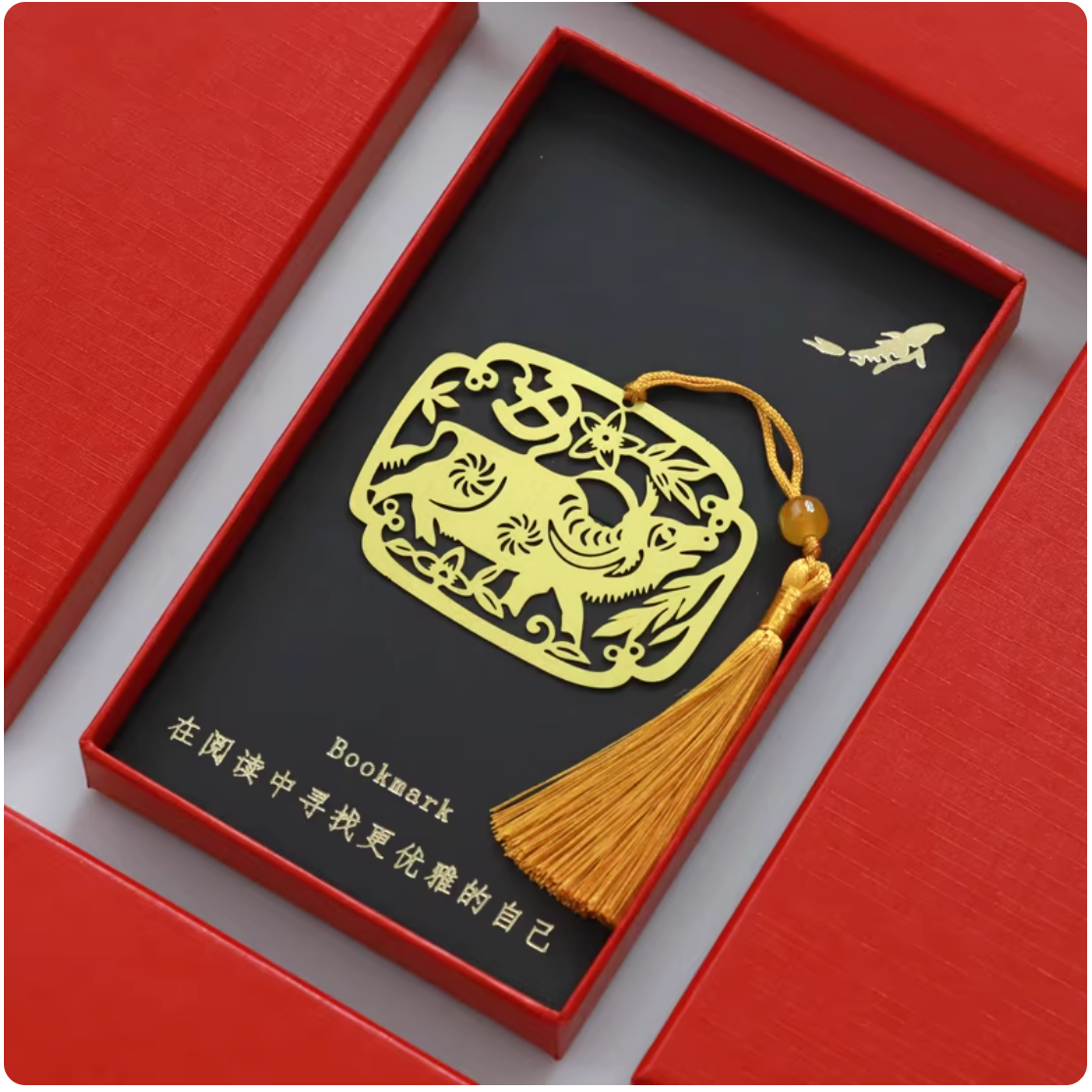 Zodiac Series: Ox | Paper-Cut Art Bookmark