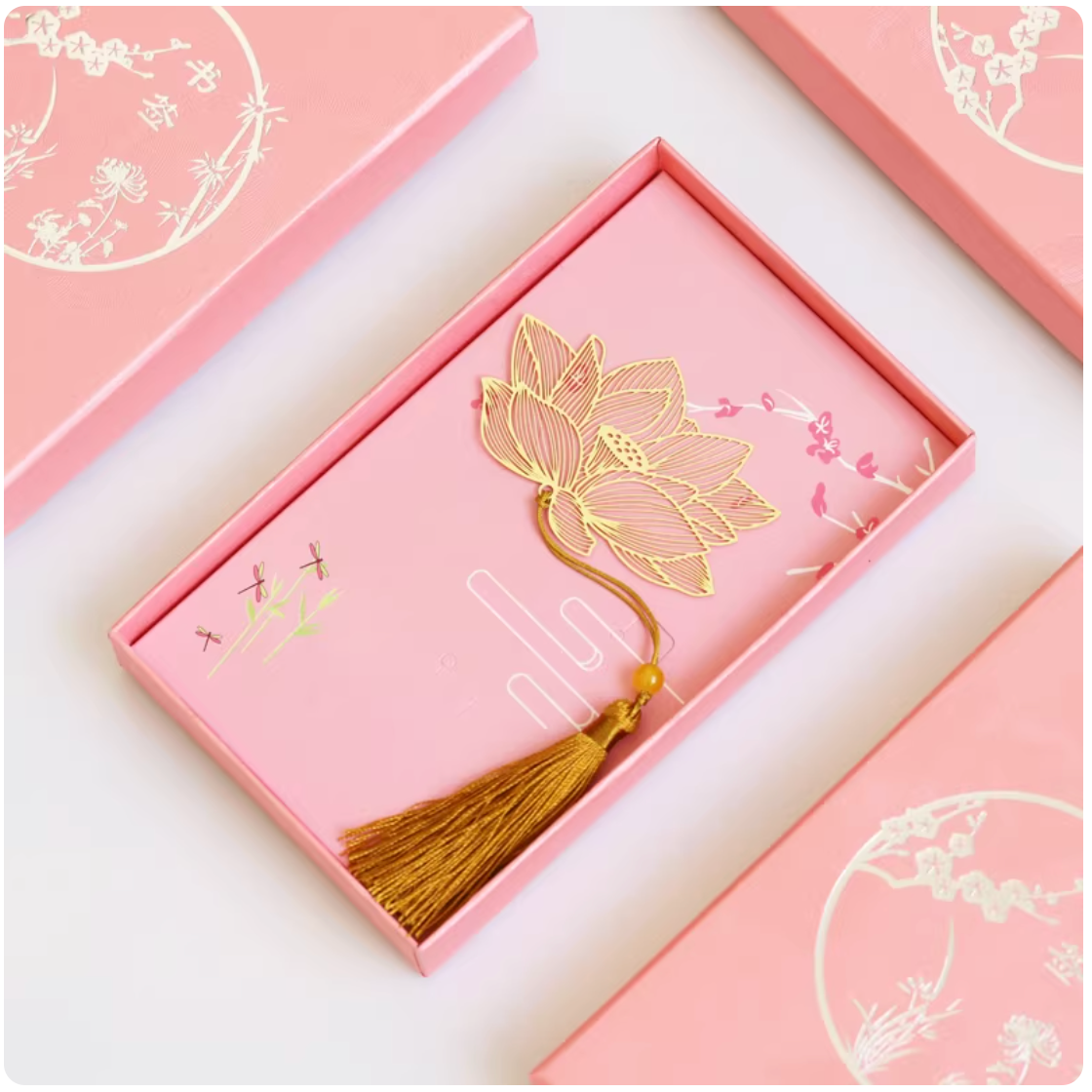 Lotus Flower Bookmark - Golden Color
